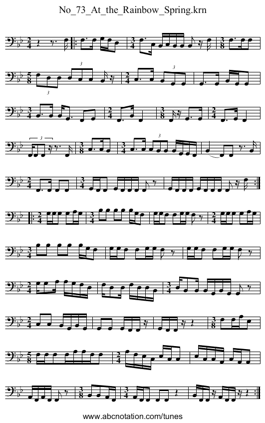 No_73_At_the_Rainbow_Spring.krn - staff notation