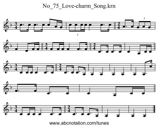No_75_Love-charm_Song.krn - staff notation