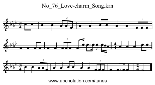 No_76_Love-charm_Song.krn - staff notation