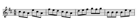 No.77 Paddy Hiudai's Jig - staff notation