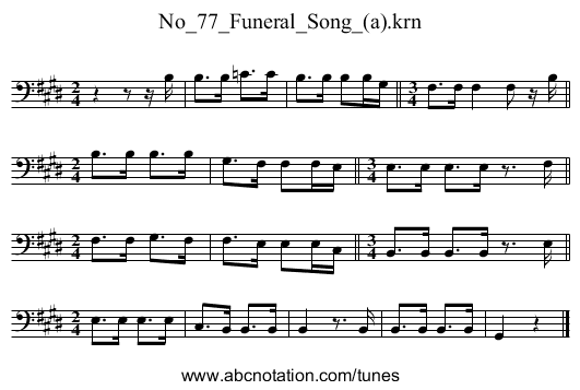 No_77_Funeral_Song_(a).krn - staff notation