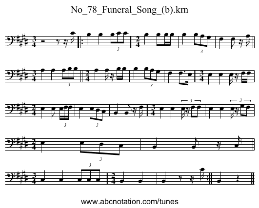 No_78_Funeral_Song_(b).krn - staff notation