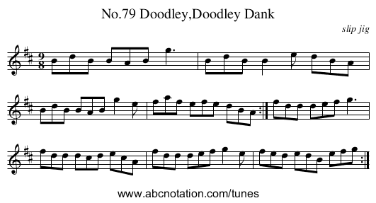 No.79 Doodley,Doodley Dank - staff notation