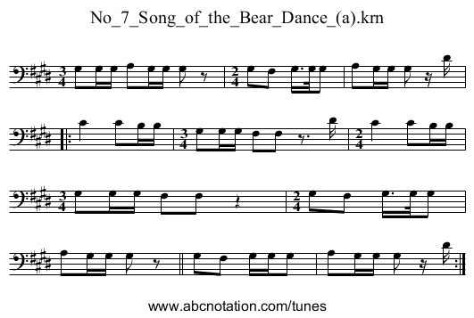 No_7_Song_of_the_Bear_Dance_(a).krn - staff notation