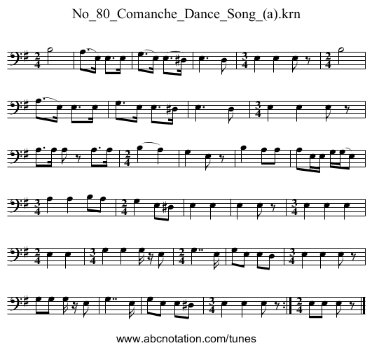 No_80_Comanche_Dance_Song_(a).krn - staff notation