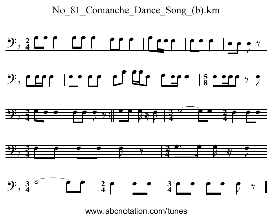 No_81_Comanche_Dance_Song_(b).krn - staff notation