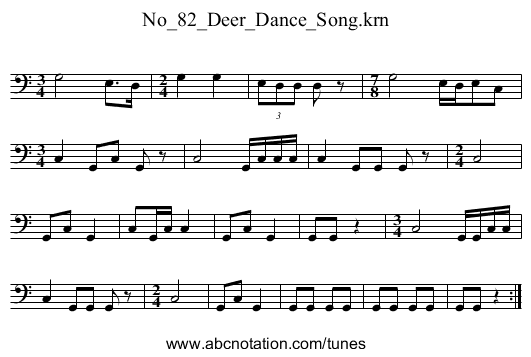 No_82_Deer_Dance_Song.krn - staff notation