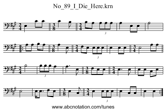 No_89_I_Die_Here.krn - staff notation