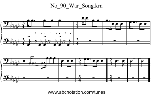 No_90_War_Song.krn - staff notation
