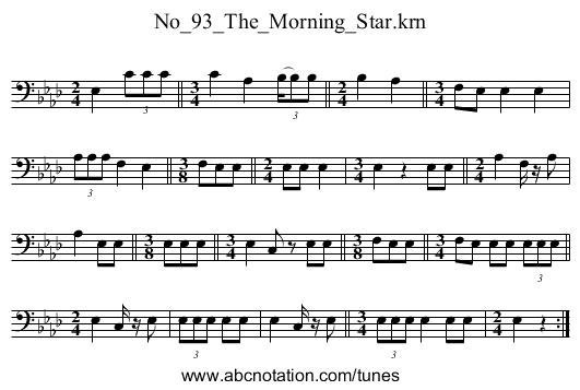 No_93_The_Morning_Star.krn - staff notation