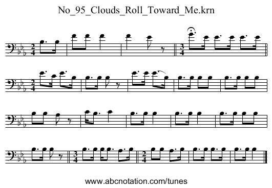 No_95_Clouds_Roll_Toward_Me.krn - staff notation
