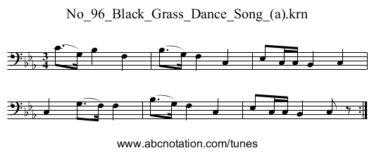 No_96_Black_Grass_Dance_Song_(a).krn - staff notation