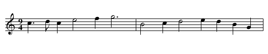 Nobe's Maggot. WCD3/1.101 - staff notation