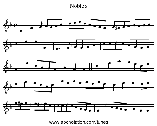 Noble's - staff notation