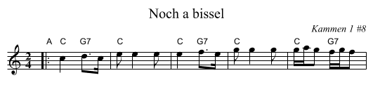 Noch a bissel - staff notation
