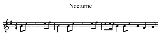 Nocturne - staff notation