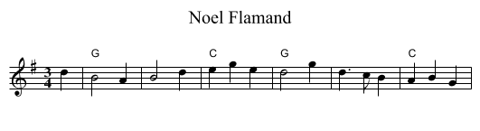 Noel Flamand - staff notation