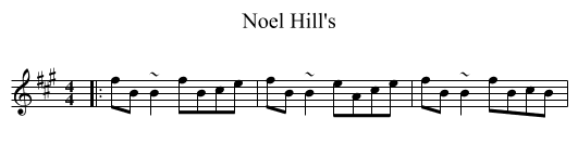 Noel Hill's - staff notation
