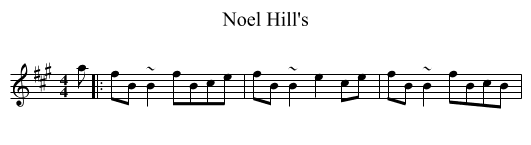 Noel Hill's - staff notation