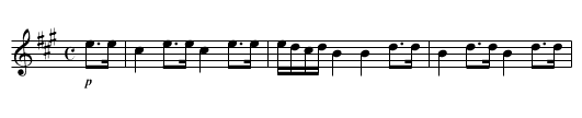 NON PIU ANDRAI - staff notation