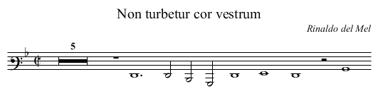 Non turbetur cor vestrum - staff notation