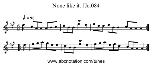None like it. JJo.084 - staff notation