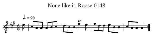 None like it. Roose.0148 - staff notation