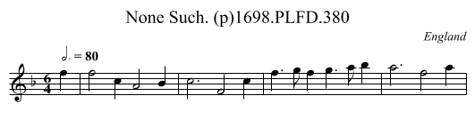 None Such. (p)1698.PLFD.380 - staff notation