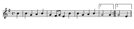 Nonesuch, or A la Mode de France - staff notation