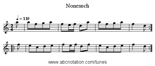 Nonesuch - staff notation