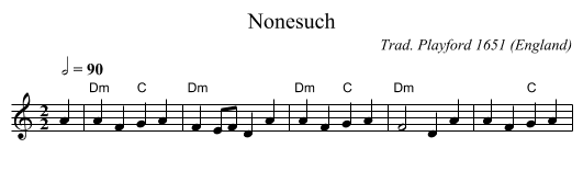 Nonesuch - staff notation