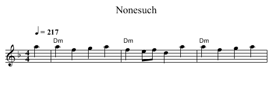 Nonesuch - staff notation