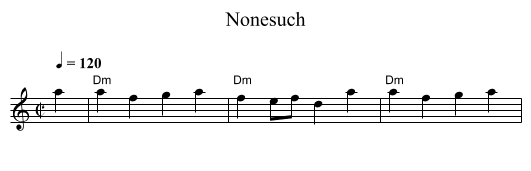 Nonesuch - staff notation