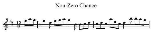 Non-Zero Chance - staff notation