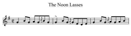 Noon Lasses, The - staff notation