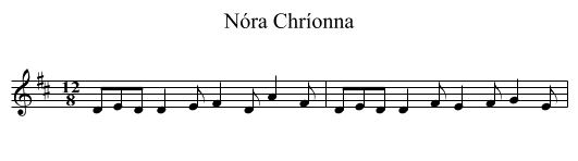 Nóra Chríonna - staff notation