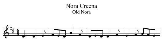 Nora Creena - staff notation