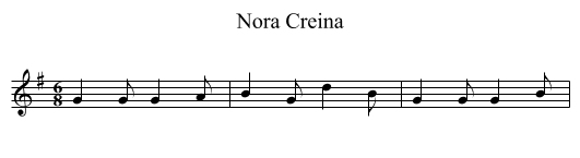 Nora Creina - staff notation