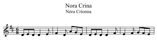 Nora Crina - staff notation