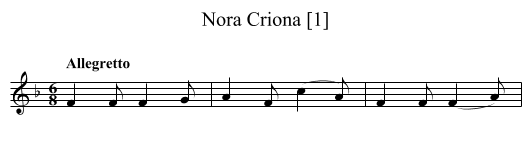 Nora Criona [1] - staff notation