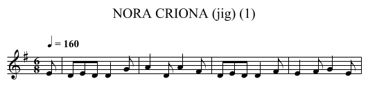 NORA CRIONA (jig) (1) - staff notation