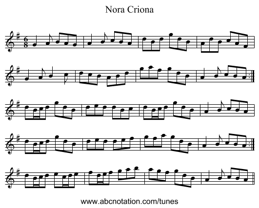 Nora Criona - staff notation
