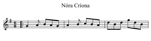 Nóra Críona - staff notation