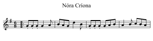 Nóra Críona - staff notation
