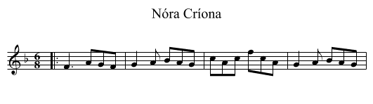Nóra Críona - staff notation