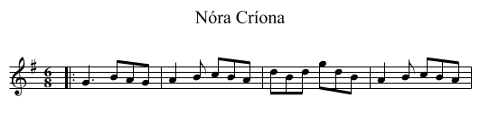 Nóra Críona - staff notation