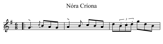 Nóra Críona - staff notation