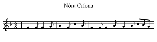 Nóra Críona - staff notation