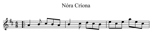 Nóra Críona - staff notation