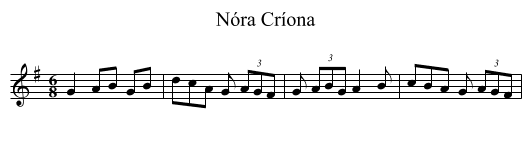 Nóra Críona - staff notation